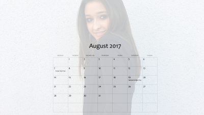 August 2017 (For Desktop & Maybe Tablets)
